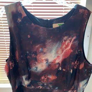 Outer space celestial sleeveless dress 3X EUC